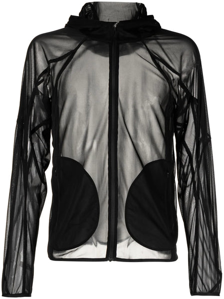 Transparent-Design Hooded Jacket