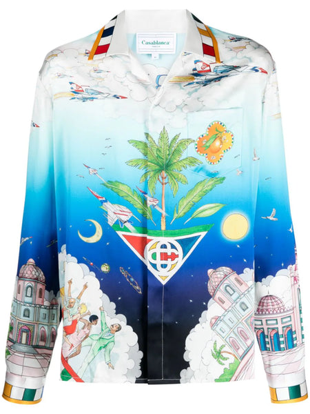 Le Dimension Illustration Style-Print Shirt