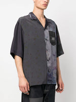 Patchwork-Pattern Print Short-Sleeve Shirt