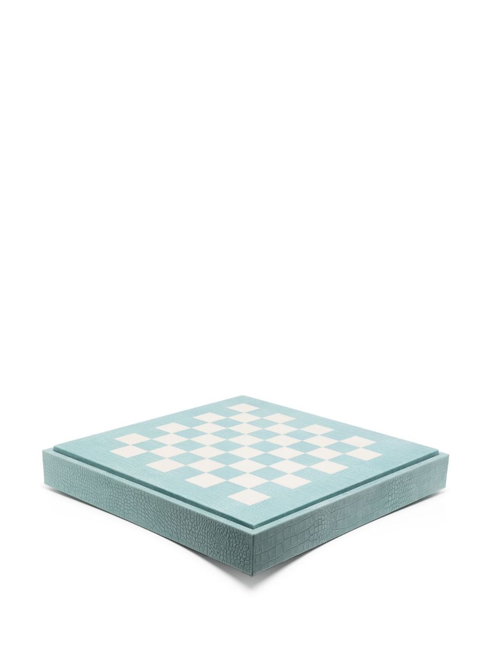 Embossed Crocodile Leather Chess Set Box