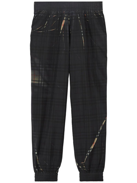 Sliced Check Jogging Trousers