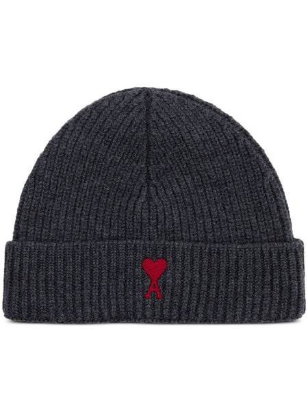 Logo-Embroidered Ribbed-Knit Beanie