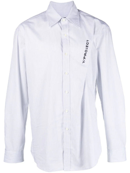 Logo-Embroidered Pinched Cotton Shirt