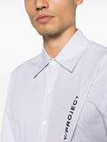 Logo-Embroidered Pinched Cotton Shirt