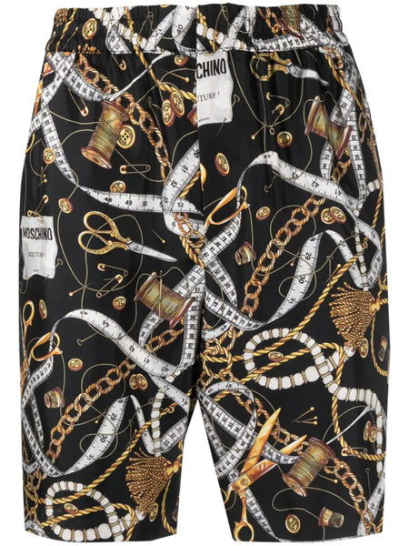 Chain-Print Bermuda Shorts