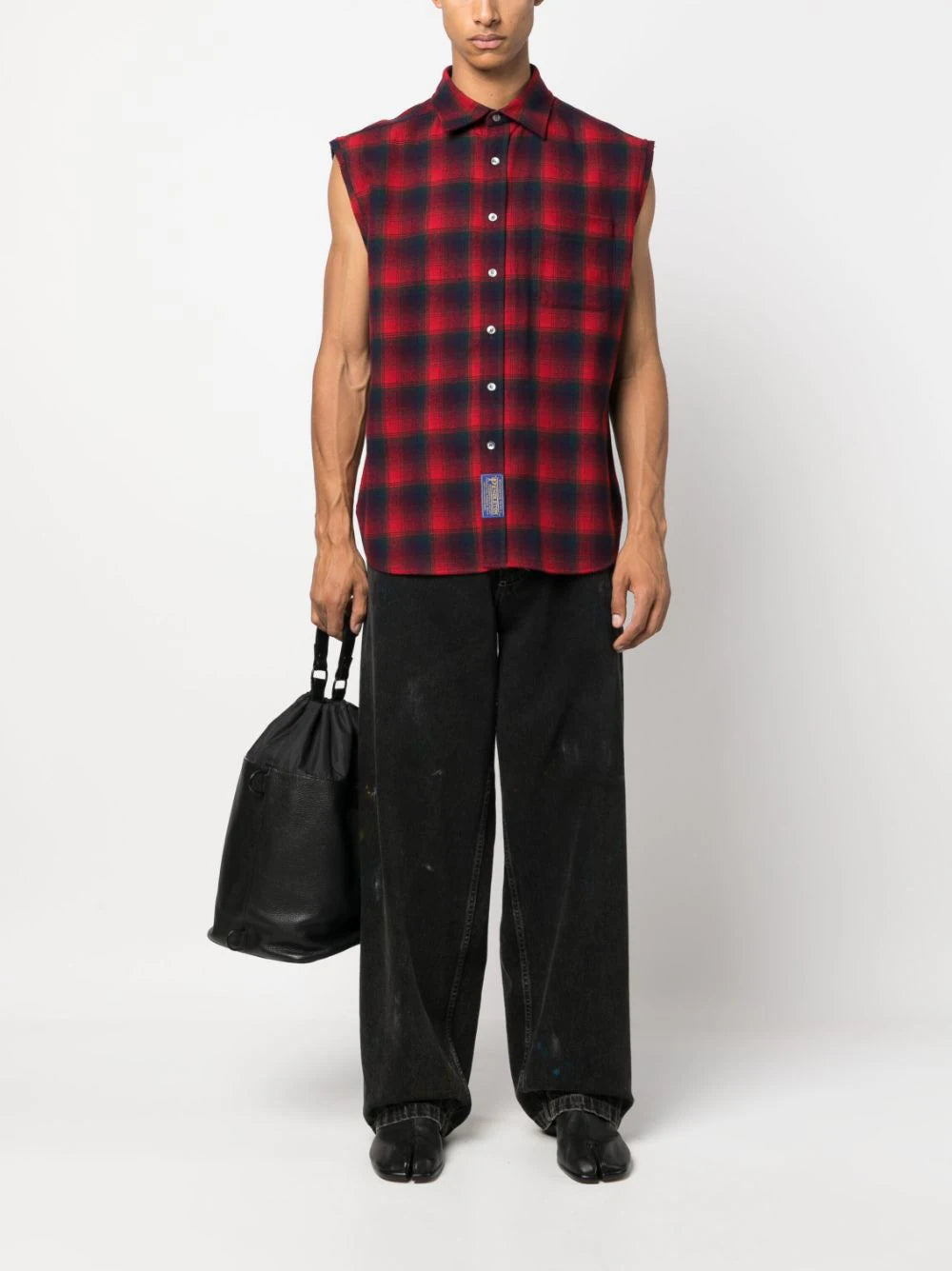 Pendleton Plaid Check-Print Sleeveless Shirt