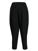 Tapered-Leg Cropped Wool Trousers