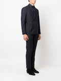 Pinstripe-Pattern Double-Breasted Suit