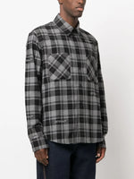 Logo-Embroidered Checked Cotton Shirt