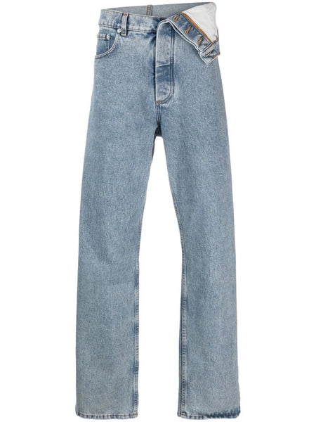 Mid-Rise Straight-Leg Jeans