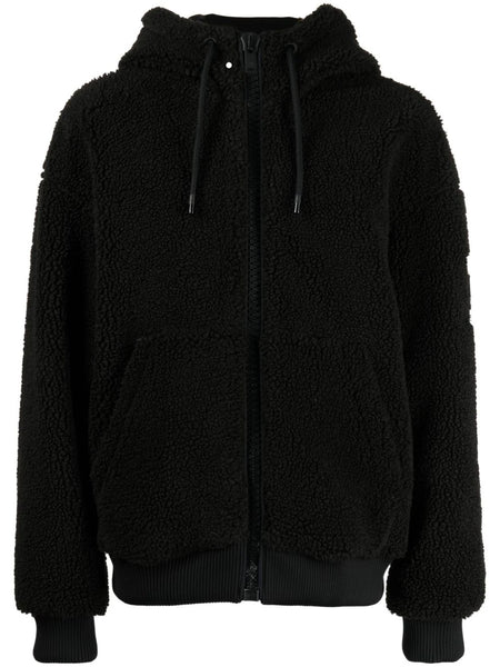 Logo-Embroidered Hooded Fleece Jacket