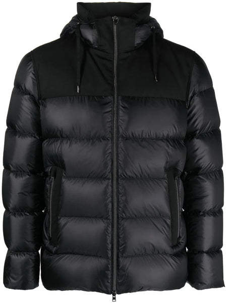 Drawstring-Hood Padded Down Jacket