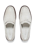 Interwoven-Design Leather Loafers