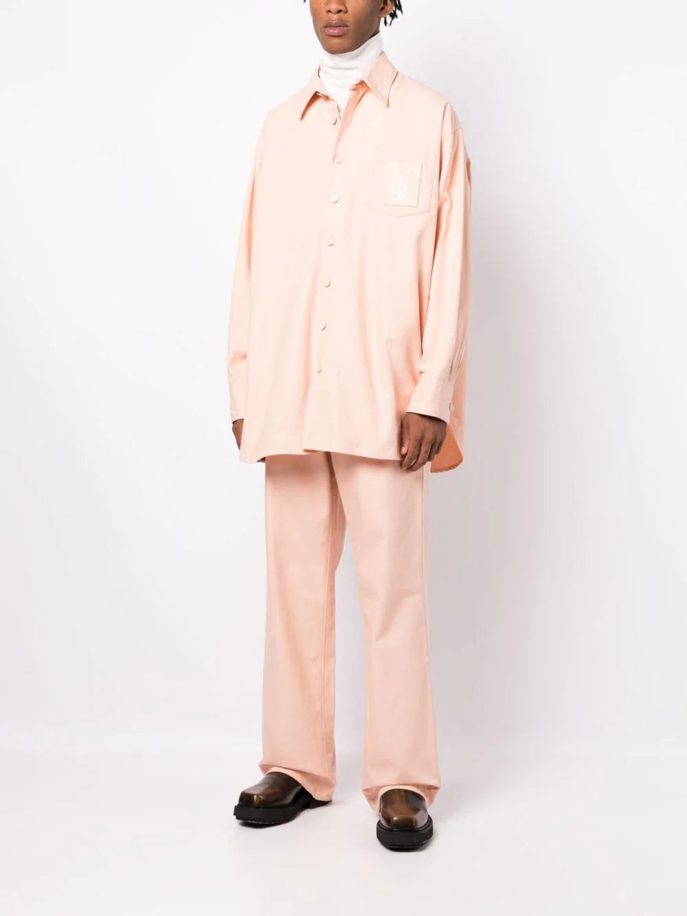 Logo-Patch Cotton Shirt
