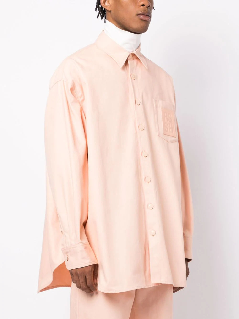 Logo-Patch Cotton Shirt