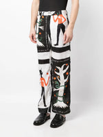 Mid-Rise Wide Linen Trousers
