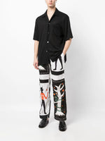 Mid-Rise Wide Linen Trousers