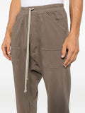 Drawstring-Waist Drop-Crotch Trousers