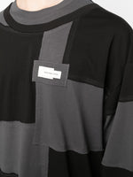 Logo Patch Patchwork Pattern Cotton Sweatshirt