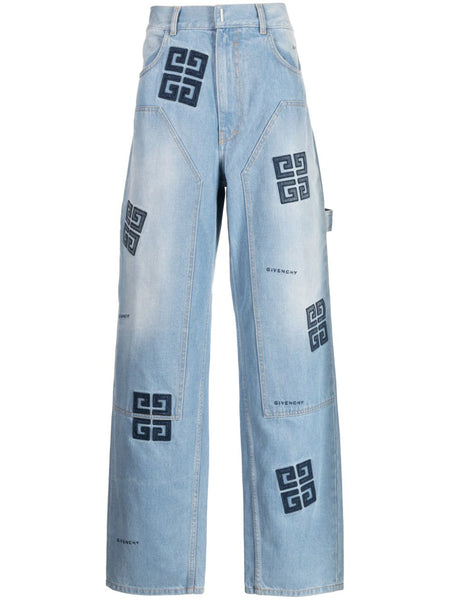 4G Motif High Waisted Jeans