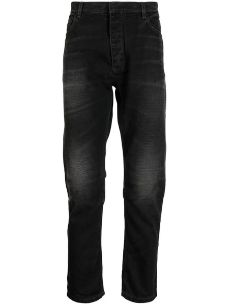 Tapered-Leg Cropped Jeans