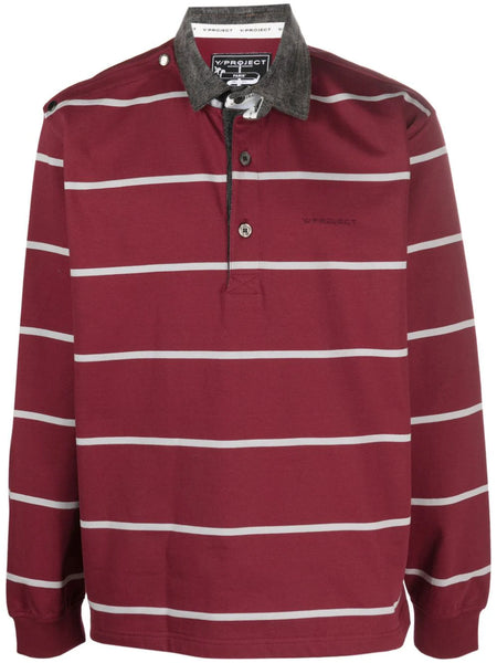 Striped Layered-Detail Polo Shirt