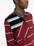 Striped Layered-Detail Polo Shirt