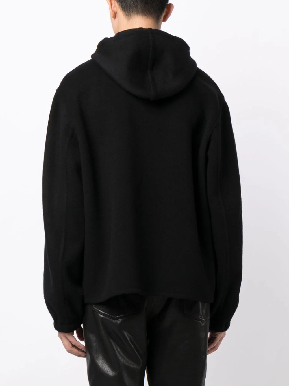 Zip-Front Wool-Blend Hoodie