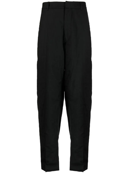 Wool-Blend Tapered Tailored Trousers