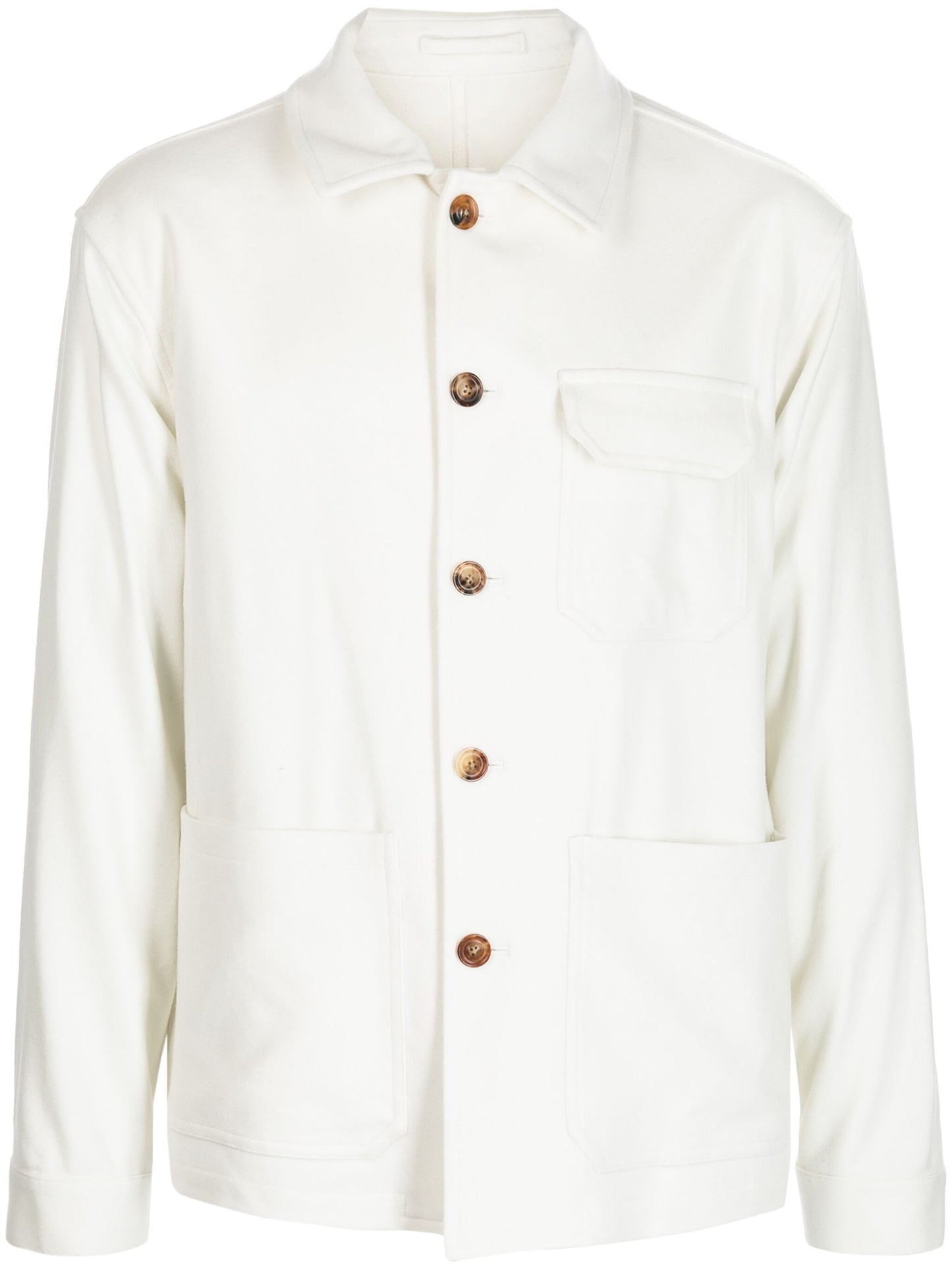 Buttoned Cotton Shirt Jacket