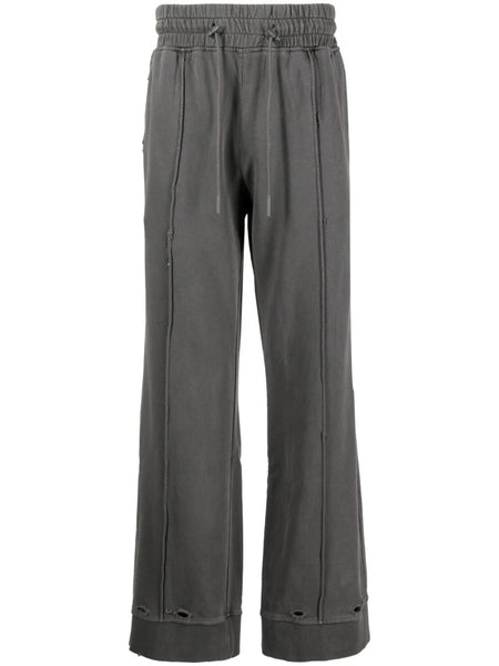 Drawstring-Waistband Cotton Track Pants