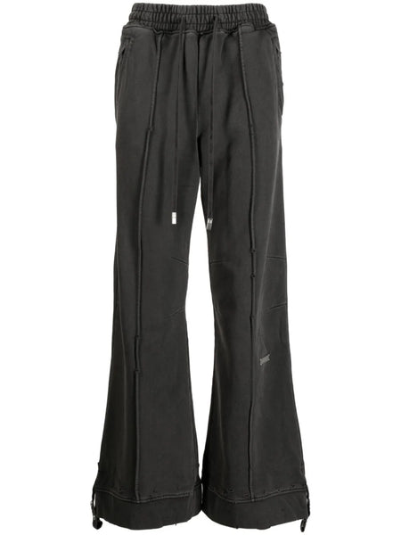 Drawstring-Waistband Cotton Track Pants