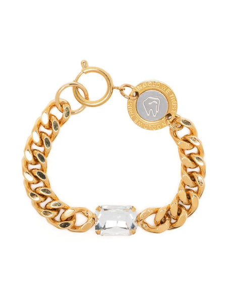 18Kt Gold-Plated Crystal-Embellished Bracelet
