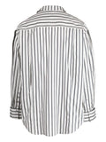 Striped Camp Collar Cotton Shirt