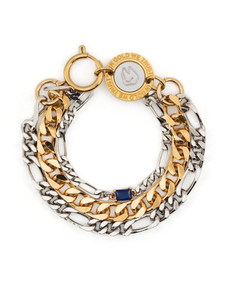 Logo-Charm Multi-Chain Bracelet