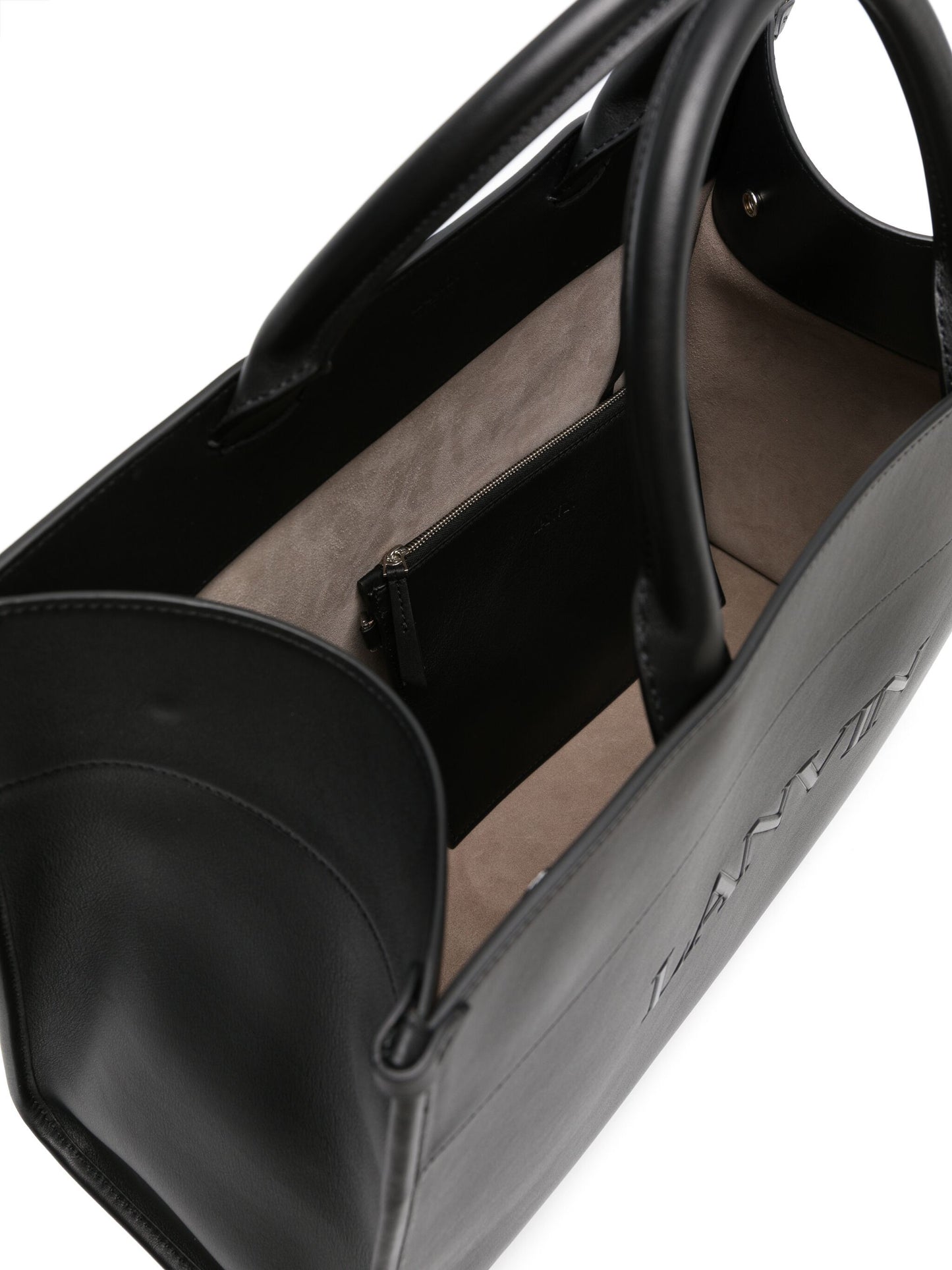 Logo-Embossed Leather Tote Bag