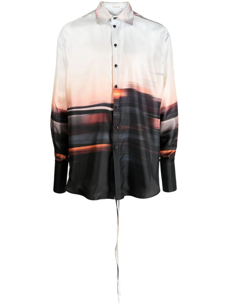 Blurred City Silk Shirt