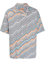 Chevron-Print Camp-Collar Shirt