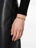Charm-Detail Metallic Beaded Bracelet