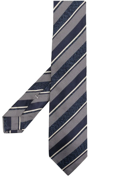 Diagonal Stripe Silk Tie