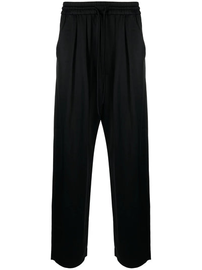 Satin Straight-Leg Trousers
