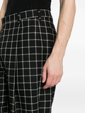 Checked Tapered Trousers