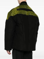 Brushed-Effect Panelled Padded Jacket
