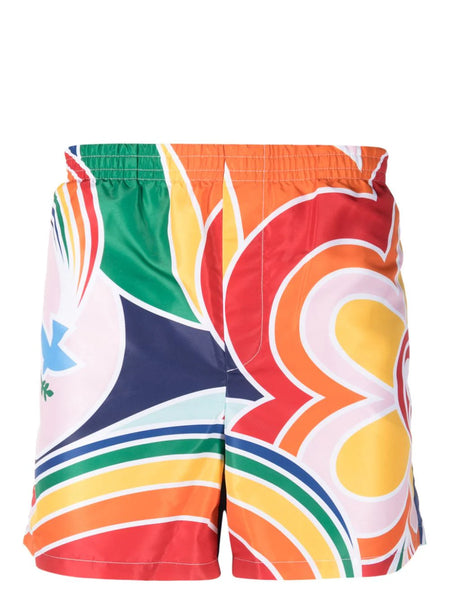 Rainbow-Print Swimming Shorts