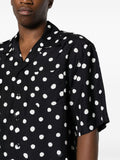 Polka-Dot Print Short-Sleeved Shirt