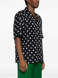 Polka-Dot Print Short-Sleeved Shirt