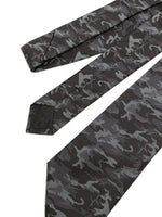 Abstract-Pattern Print Silk Tie