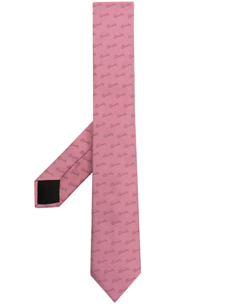 Logo-Print Silk Tie