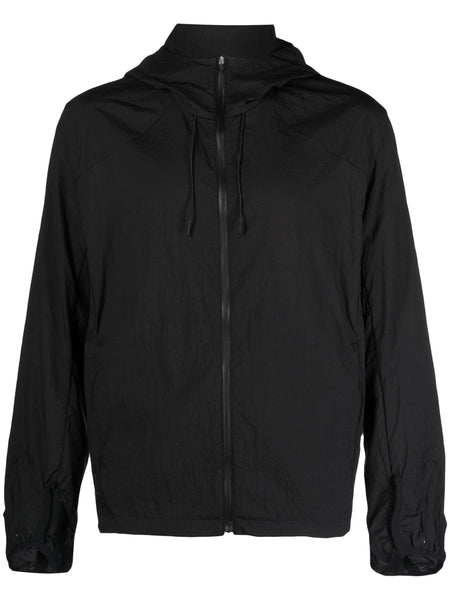 Ripstop Texture Hooded Zip-Up Jacket