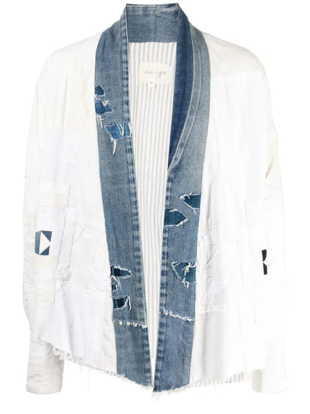 Open-Front Distressed Jacket